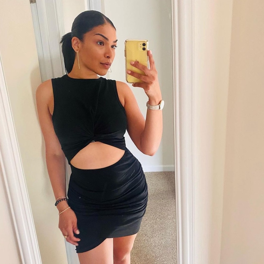 Black mini dress